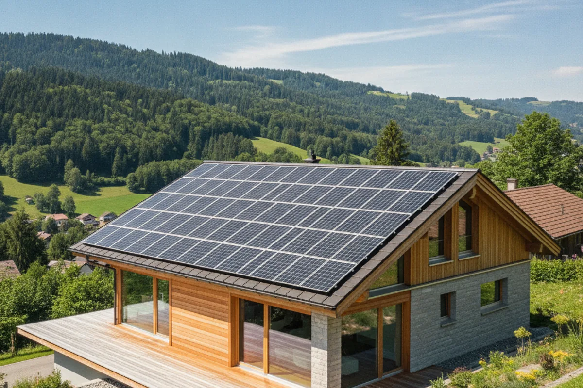 Photovoltaik-Anlage auf einem Haus in St. Gallen